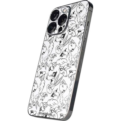 Looney Tunes Looney Squad Black and White Grid iPhone 14 Pro Max Skin