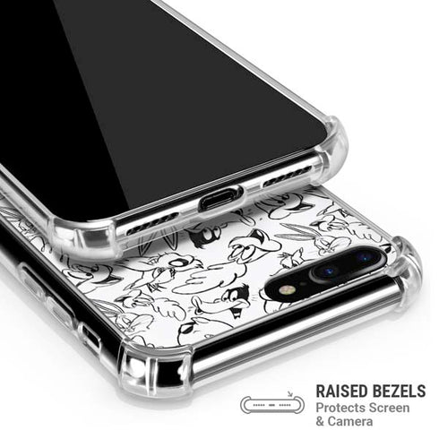 Looney Tunes Looney Squad Black and White Grid iPhone 7/8 Plus Clear Case