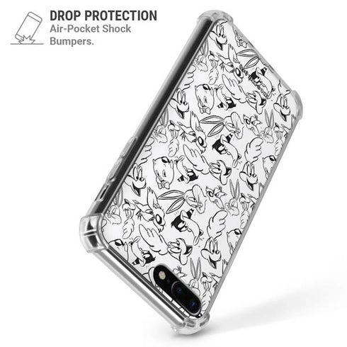Looney Tunes Looney Squad Black and White Grid iPhone 7/8 Plus Clear Case