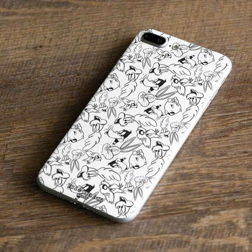 Looney Tunes Looney Squad Black and White Grid iPhone 7 Plus Skin