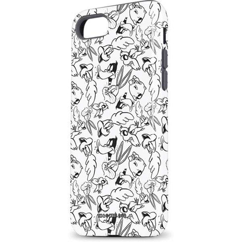 Looney Tunes Looney Squad Black and White Grid iPhone 7 Pro Case