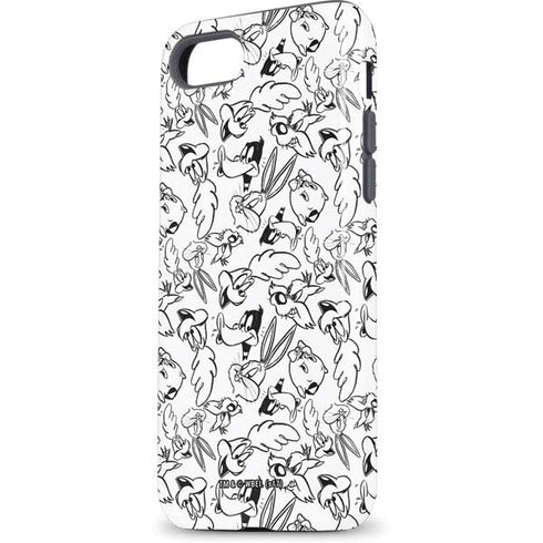 Looney Tunes Looney Squad Black and White Grid iPhone 8 Pro Case