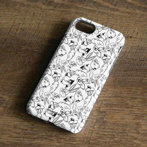 Looney Tunes Looney Squad Black and White Grid iPhone 8 Pro Case