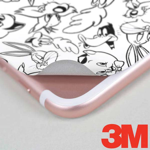 Looney Tunes Looney Squad Black and White Grid iPhone 8 Skin