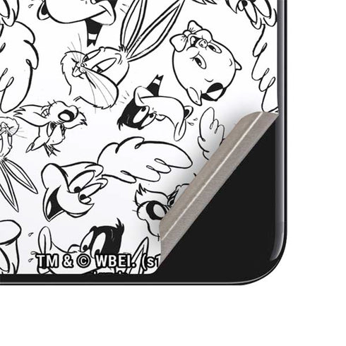 Looney Tunes Looney Squad Black and White Grid iPhone SE (2nd & 3rd Gen) Skin