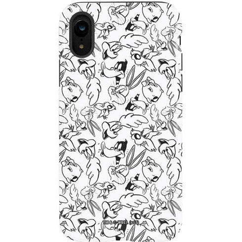 Looney Tunes Looney Squad Black and White Grid iPhone XR Pro Case