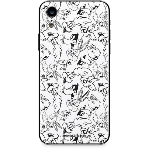 Looney Tunes Looney Squad Black and White Grid iPhone XR Skin