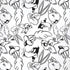 Looney Tunes Looney Squad Black and White Grid iPhone XR Skin