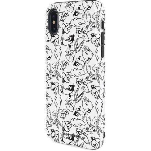 Looney Tunes Looney Squad Black and White Grid iPhone XS Pro Case
