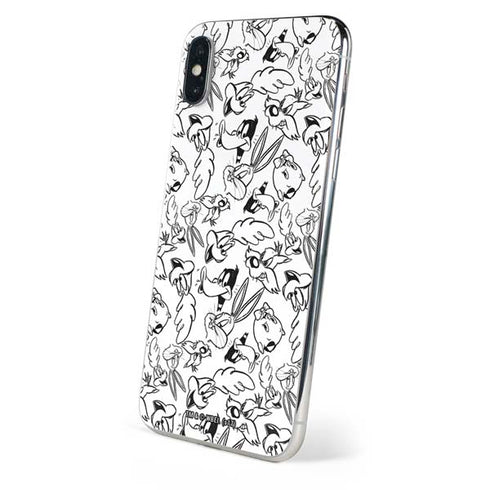 Looney Tunes Looney Squad Black and White Grid iPhone XS Skin