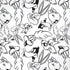 Looney Tunes Looney Squad Black and White Grid iPhone XS Skin
