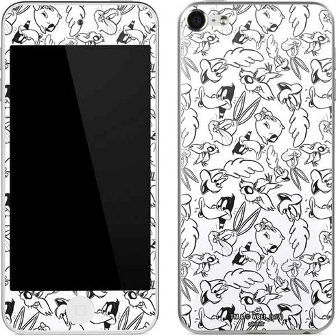 Looney Tunes Looney Squad Black and White Grid Apple iPod Skin