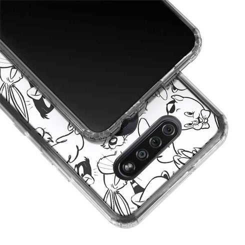 Looney Tunes Looney Squad Black and White Grid LG K51/Q51 Clear Case