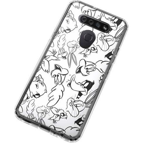 Looney Tunes Looney Squad Black and White Grid LG K51/Q51 Clear Case