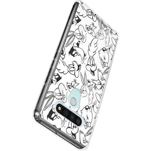 Looney Tunes Looney Squad Black and White Grid LG Stylo 6 Clear Case