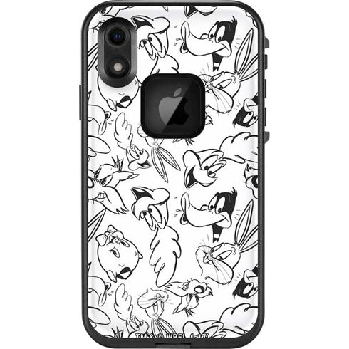 Looney Tunes Looney Squad Black and White Grid LifeProof Fre iPhone Skin