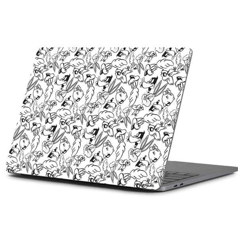 Looney Tunes Looney Squad Black and White Grid Apple MacBook Pro 13-inch Skin