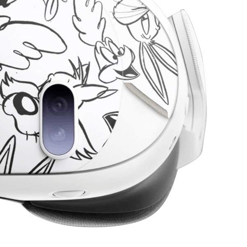 Looney Tunes Looney Squad Black and White Grid Meta Quest 3 Skin