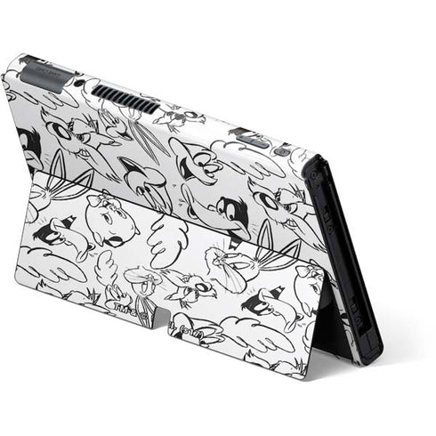 Looney Tunes Looney Squad Black and White Grid Nintendo Switch OLED (2021) Skin