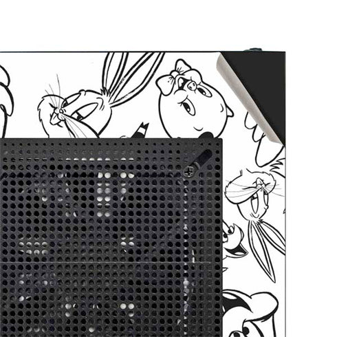 Looney Tunes Looney Squad Black and White Grid NZXT H510 Compact ATX Mid-Tower Case Skin