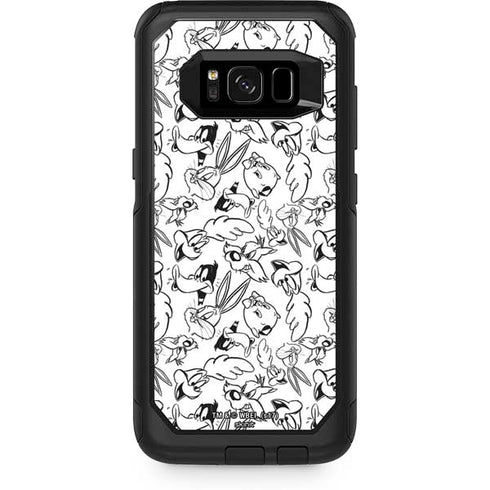 Looney Tunes Looney Squad Black and White Grid Otterbox Commuter Galaxy Skin