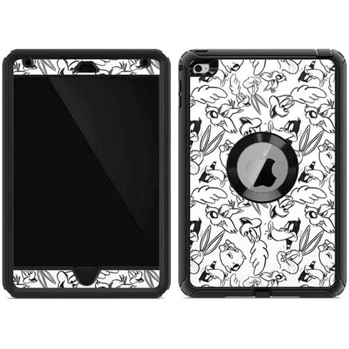 Looney Tunes Looney Squad Black and White Grid Otterbox Defender iPad Skin