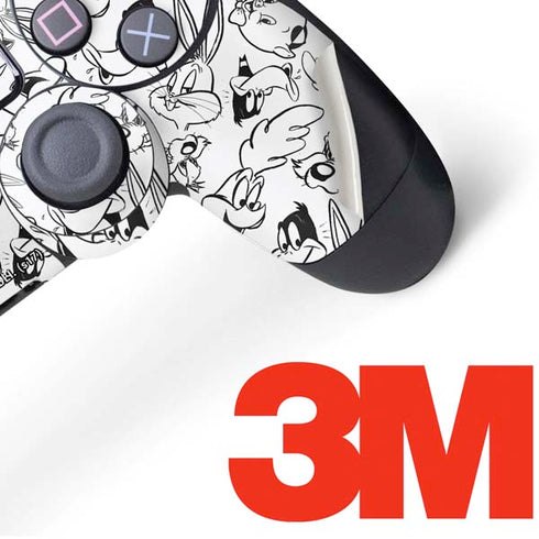 Looney Tunes Looney Squad Black and White Grid PS4 Controller Skin
