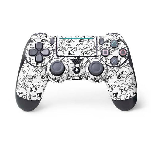 Looney Tunes Looney Squad Black and White Grid PS4 Pro/Slim Controller Skin