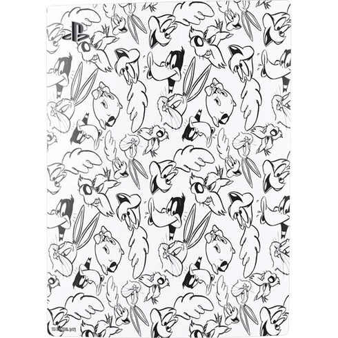 Looney Tunes Looney Squad Black and White Grid PS5 Bundle Skin