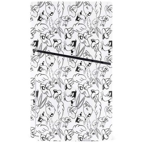Looney Tunes Looney Squad Black and White Grid PS5 Slim Disk Bundle Skin