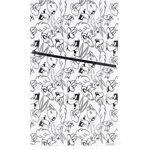 Looney Tunes Looney Squad Black and White Grid PS5 Slim Digital Edition Bundle Skin