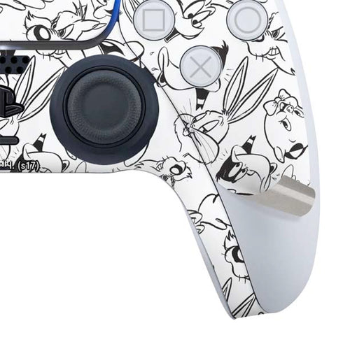 Looney Tunes Looney Squad Black and White Grid PS5 Slim Digital Edition Bundle Skin