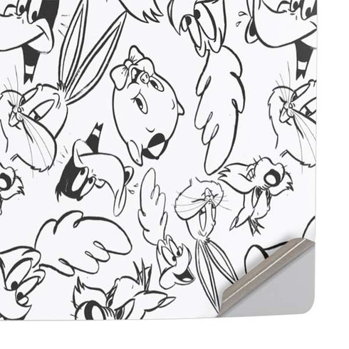 Looney Tunes Looney Squad Black and White Grid PS5 Slim Digital Edition Console Skin