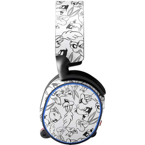 Looney Tunes Looney Squad Black and White Grid SteelSeries Arctis 5 Skin