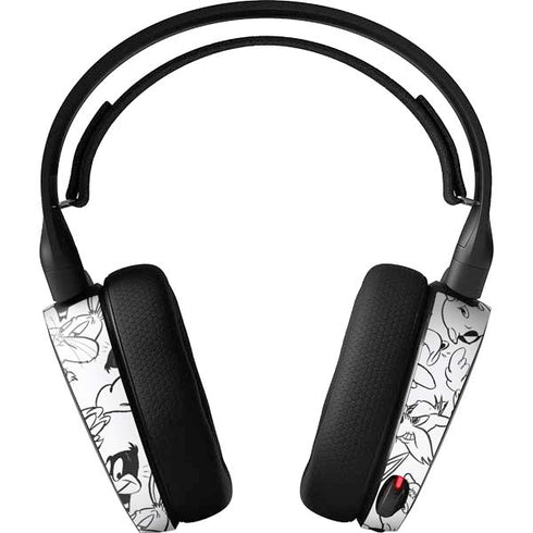Looney Tunes Looney Squad Black and White Grid SteelSeries Arctis 5 Skin