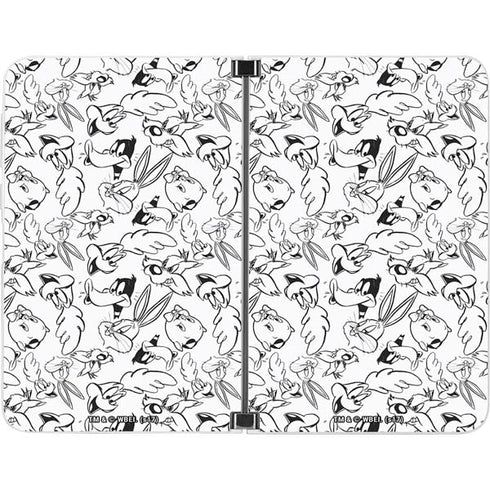 Looney Tunes Looney Squad Black and White Grid Surface Duo Skin