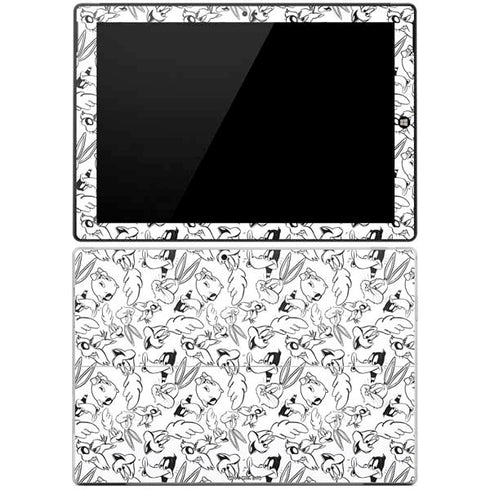Looney Tunes Looney Squad Black and White Grid Surface Pro 3 Skin
