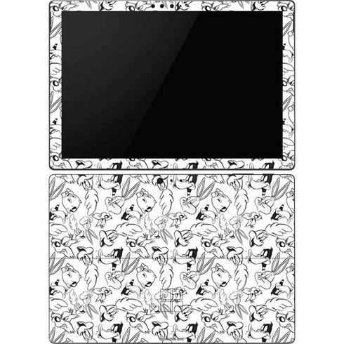 Looney Tunes Looney Squad Black and White Grid Surface Pro 6 Skin