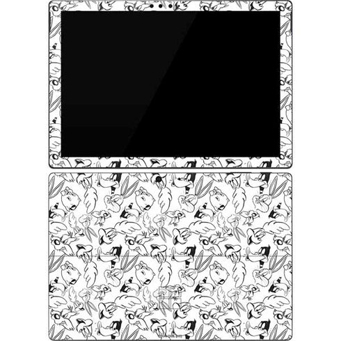 Looney Tunes Looney Squad Black and White Grid Surface Pro 7 Skin