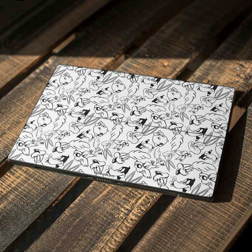 Looney Tunes Looney Squad Black and White Grid Surface Pro 7 Skin
