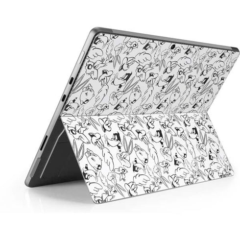 Looney Tunes Looney Squad Black and White Grid Surface Pro 9 Skin