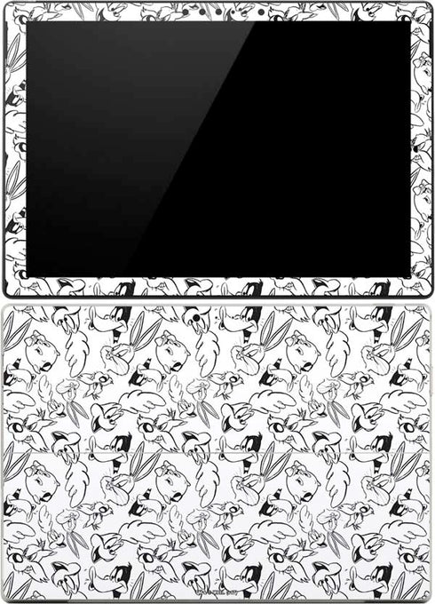 Looney Tunes Looney Squad Black and White Grid Surface Pro (2017) Skin