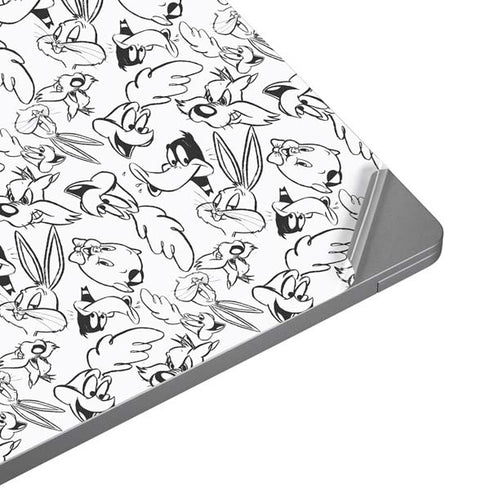 Looney Tunes Looney Squad Black and White Grid Universal Laptop 12in (9.8 x 6.8in) Skin
