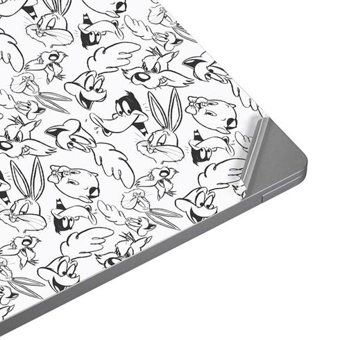 Looney Tunes Looney Squad Black and White Grid Universal Laptop 16in (13 x 9.4in) Skin