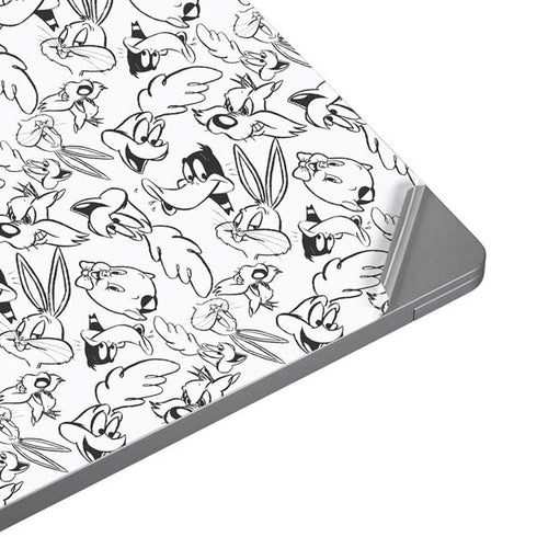 Looney Tunes Looney Squad Black and White Grid Universal Laptop 17in (13.8 x 10in) Skin
