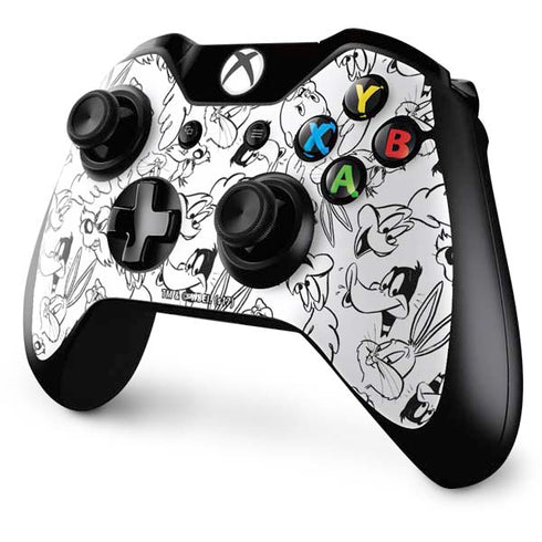 Looney Tunes Looney Squad Black and White Grid Xbox One Controller Skin