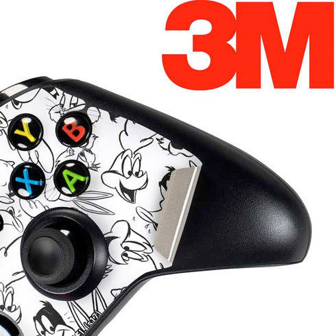 Looney Tunes Looney Squad Black and White Grid Xbox One Controller Skin