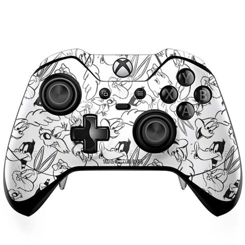 Looney Tunes Looney Squad Black and White Grid Xbox One Elite Controller Skin