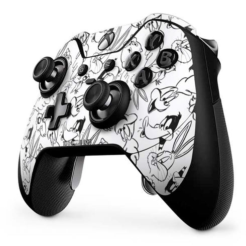 Looney Tunes Looney Squad Black and White Grid Xbox One Elite Controller Skin