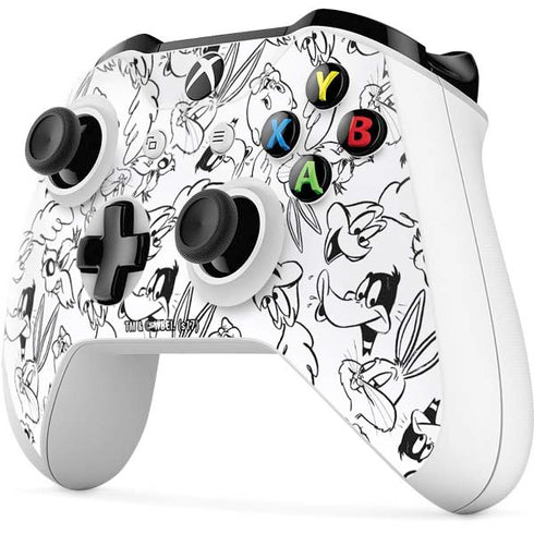 Looney Tunes Looney Squad Black and White Grid Xbox One S All-Digital Edition Bundle Skin